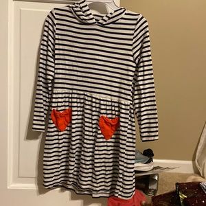 Carters 4t striped hooded dress with heart pockets